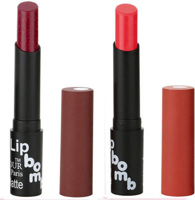

Bonjour Paris Single Stock Application Color Sensational Creamy Matte With Sheya Butter 2 Pcs Lipsticks A19(Plum, Strawberry)