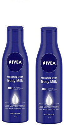 

Nivea Body Milk Nourishing Body Lotion 75ml X 2(150 ml)