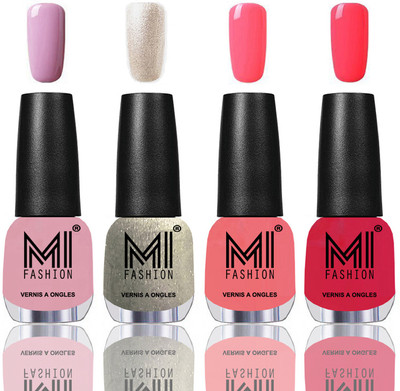 

MI Fashion Among the Best Ever Shine Nail Polish Long Lasting Collection of 4 Pcs Nude Pink,Ginger Rust,Pink Mania,Carrot Red(Pack of 4)