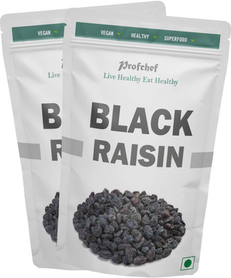 

Profchef Black Raisin (Kali Kishmish) - Pack Of 2 - 100g Each Raisins(200 g, Pouch)
