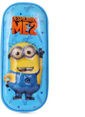 Tgdepot Sky Blue Minions Pencil Box Minions Art Polyester Pencil Box(Set of 1, Blue)
