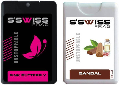 

S'SWISS PINK BUTTERFLY AND SANDAL COMBO POCKET PERFUME Perfume - 40 ml(For Men & Women)