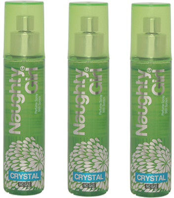 Naughty Girl CRYSTAL Perfume Spray for Women- Pack of 3 (60ml each) Perfume - 60 ml(For Women)