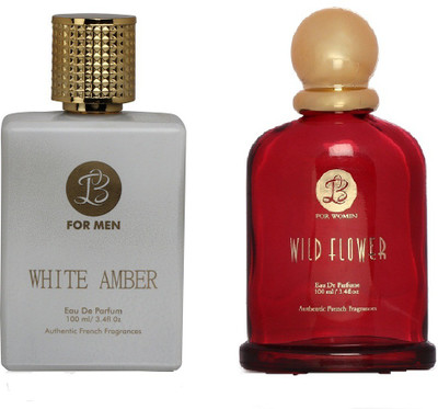 

Lyla Blanc Mens WHITE AMBER & Womens WILD FLOWER - (Set of 2 Perfume for Couple) (100ml each) Eau de Parfum - 100 ml(For Men & Women)