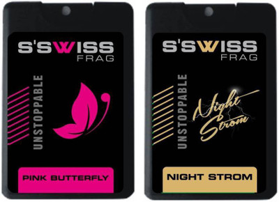 

S'SWISS PINK BUTTERFLY AND NIGHT STROM COMBO POCKET PERFUME Perfume - 40 ml(For Men & Women)