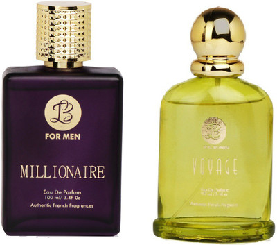 

Lyla Blanc Mens MILLIONAIRE & Womens VOYAGE - (Set of 2 Perfume for Couple) (100ml each) Eau de Parfum - 100 ml(For Men & Women)