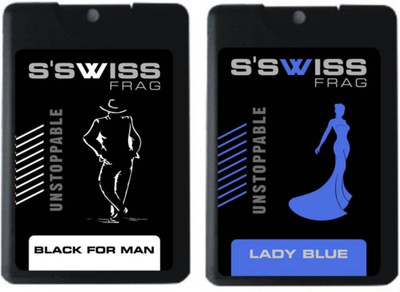 

S'SWISS BLACK FOR MAN AND LADY BLUE COMBO POCKET PERFUME Perfume - 40 ml(For Men & Women)