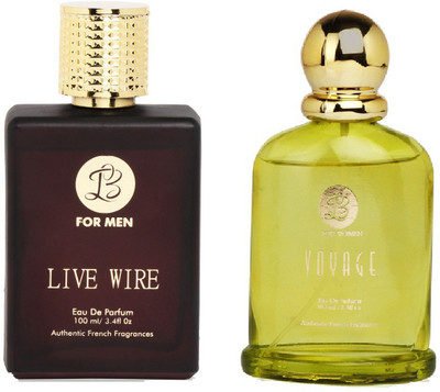 

Lyla Blanc Mens LIVE WIRE & Womens VOYAGE - (Set of 2 Perfume for Couple) (100ml each) Eau de Parfum - 100 ml(For Men & Women)