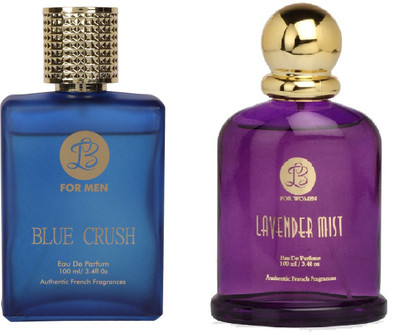 

Lyla Blanc Mens BLUE CRUSH & Womens LAVENDER MIST - (Set of 2 Perfume for Couple) (100ml each) Eau de Parfum - 100 ml(For Men & Women)