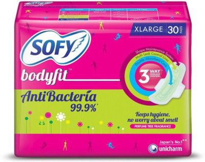 

Sofy ANTI BACTERIA EXTRA LONG SANITARY PAD, ( 30 PADS PACK ) Sanitary Pad(Pack of 3)