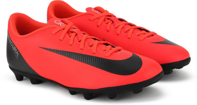 Nike VAPOR 12 CLUB CR7 FG/MG Football Shoes For Men(Red, Black)