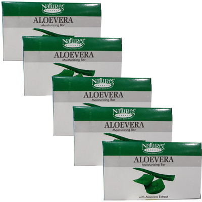 

Nature's Aloevera Moisturizing Bar With Aloevera Extract (Pack of 5)(75 g, Pack of 5)