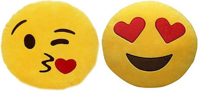 

Kavya emoji, smiley Decorative Cushion - 32 mm(Yellow)