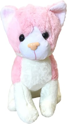 

CREATIVEVILLA CUTE STANDING LITTLE WHITE & PINK CAT STUFFED PLUSH SOFT TOY CVST4316 - 27 cm(Multicolor)