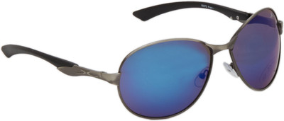

Vast Unbreakable Polycarbonate Lens Blue Reflector Cricket Goggles(Silver, Blue), Blue;silver
