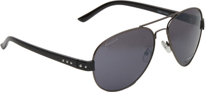 

Vast Polycarbonate (Unbreakable) Lens UV Protection Aviator Driving & Biking & Cycling Goggles(Black), Gun