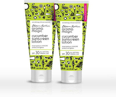 

Aroma Magic Pack of 2 Cucumber Sunscreen Lotion 100 ml - SPF 30(100 ml)