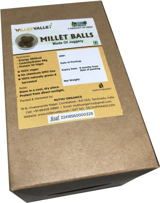 

MILLET VALLEY MILLET LADDU/BALLS MADE WITH JAGGERY.(325 g, Box)