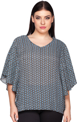 REVOLUTION Casual Kimono Sleeve Geometric Print Women