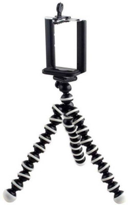 

GADGET TREE orilla Tripod Fully Flexible Foldable Octopus Mini Tripod Stand with Universal Smartphone Clip Holder For Android Phone DSLR Camera Black and White Small Tripod (Black, White, Supports Up to 400) Tripod Ball Head(Black ,White, Supports Up to 5