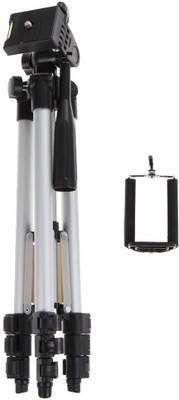 

BUY SURETY BEST BUY NEW METAL BODY 3110 TRIPOD WITH ANTI SLIP LEG SECTION SUPPORT PORTABLE TRIPOD FOR DSLR,CAMERA,TELESCOPE AND ALL SMARTPHONES Tripod(Silver & Black, Supports Up to 1500)