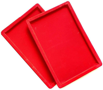 

Kwizy Jewellery Organizer Tray Red Pack of 2 Tray 12x8 Inch Vanity Box(Red)
