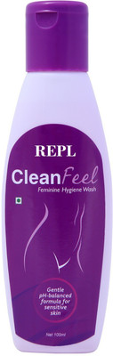 

REPL Clean Feel Faminine Female Hygiene Wash Gentle pH-balanced Formula for Sensitive Skin - 100ml Intimate Wash(100, Pack of 1)