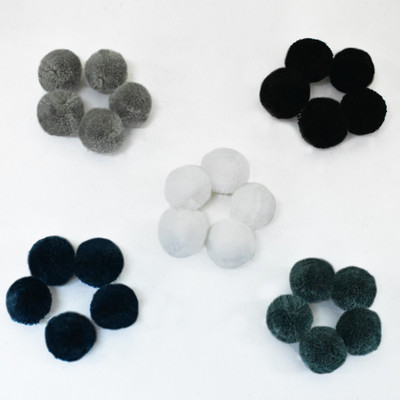 

Embroiderymaterial Pom Pom Balls for Crafts, Decorations and Jewelry making Purpose Combo Pack 25 Pieces ( 5 Pieces Each Color)