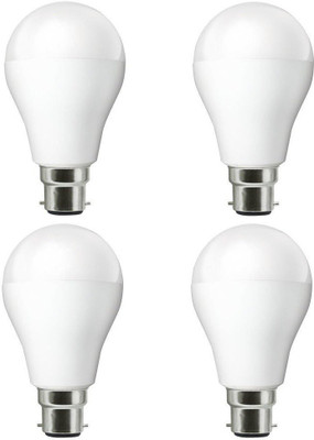 NIPSER 9 W Basic Round B22 LED Bulb(White, Pack of 4)