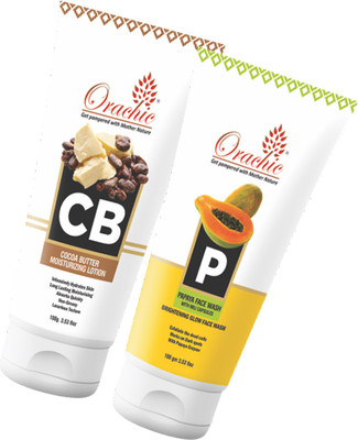 

Orachic Cocoa Butter Moisturising Lotion and Papaya Brightening Glow Face Wash Combo(Set of 2)