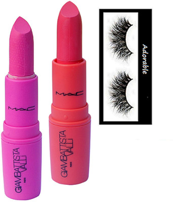 

Adorable eyelashes, mac giambattista Valli lipstick ( set of 3 )(Set of 3)