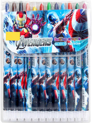 

WonderKart Kids Twist up Smooth Rolling Crayons - Pack of 12 (Dark Blue)(Multicolor)