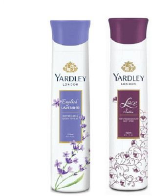 

YARDLEY English Lavender Body Spray and face Satin Body Spray for woman 150ml X 2 Deodorant Spray - For Women(300 ml, Pack of 2)