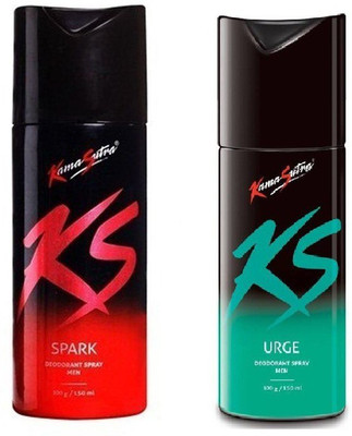 

KamaSutra spark+urge Body Spray - For Men & Women(300 ml, Pack of 2)