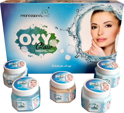 

Professional Feel OXYGLOW facial kit, suitable for all age, Instant Result Without Damage Skin, Unisex for Fairness - 500 g