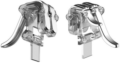 BUY SURETY Pubg Trigger GamePad Fire Aim Button Trigger Shooter Metal Key Gaming Accessory Kit(Silver, For Android, iOS)