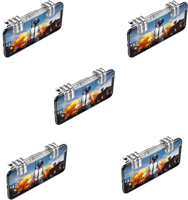 

ROQ SET OF 5 K9 Metal PUBG Trigger Button Shot Smartphone Game L1R1 Controller Gaming Accessory Kit(Silver, For Android, iOS)