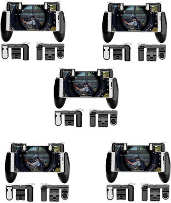 

FKU Set Of 5 Sensitive Shoot/aim Buttons L1 R1 Trigger With Portable Grip Handle Extended Mobile Game Controller Gaming Accessory Kit(Black, For Android, iOS)
