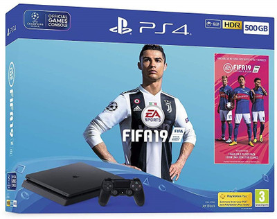 

Sony PlayStation 4 (PS4) 500 GB with FIFA 19 (Champions Edition) BUNDLE(Black)
