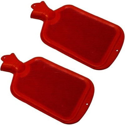 

OneRetail TR14 Pack of 2 pcs Best Quality Hot Water Bottle Non-Electrical Non Electric Rubber Water Bag 1 L Hot Water Bag(Red)