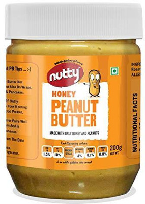 Nutty Honey Peanut Butter 200gm, 100% Natural 200 g