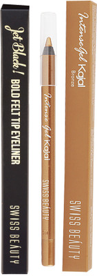

Swiss Beauty Combo Of Black Penliner and Bronze Kajal(Bronze, black)