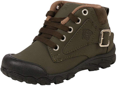 

GD Boys Lace Casual Boots(Green, Mehndi