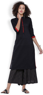 Vishudh Women Solid Straight Kurta(Multicolor)