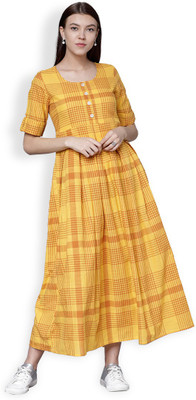 Vishudh Women Dyed/Ombre A-line Kurta(Multicolor)