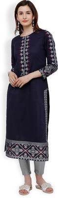 Vishudh Women Solid Straight Kurta(Multicolor)