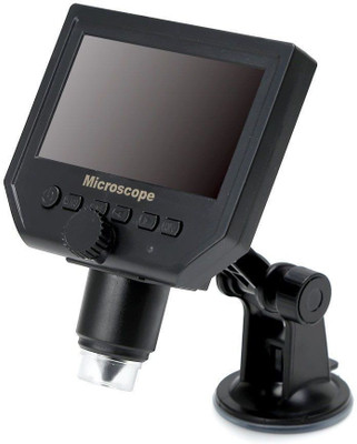 

Microware 4.3" LCD Digital USB Microscope Magnifier with 1-600X Continuous Magnification Zoom,8 LED Adjustable Light Source,Rechargeable Lithium Battery,Micro-SD Storage,Camera Video Recorder(Black)