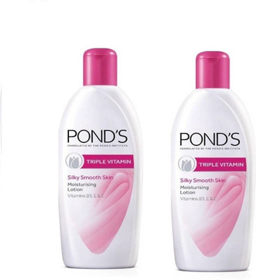 

Ponds triple vitamin silky smooth body lotion 100ml pack of 2(200 ml)