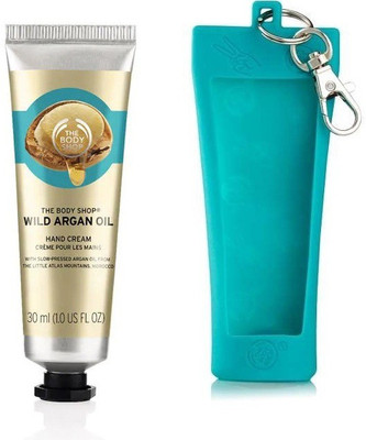 

The Body Shop Wild Argan Hand Cream 30ML With Key Ring Hand Cream Holder Blue (Combo)(30)