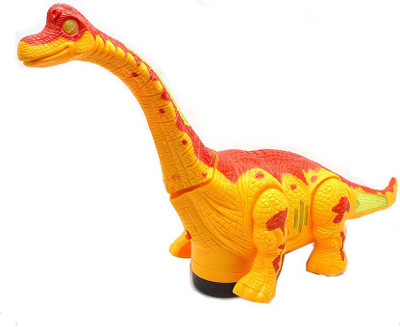 

Decor Express Long-necked Walking Dinosaur Toy with Flashing Lights and Roaring Sounds Animal Toy for Kids (Orange)(Orange)